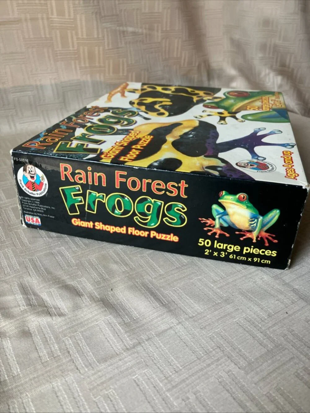 1996 Rainforest Frogs Floor Puzzle 50 Large Pieces 2'x3' Ages 4 and Up, EUC